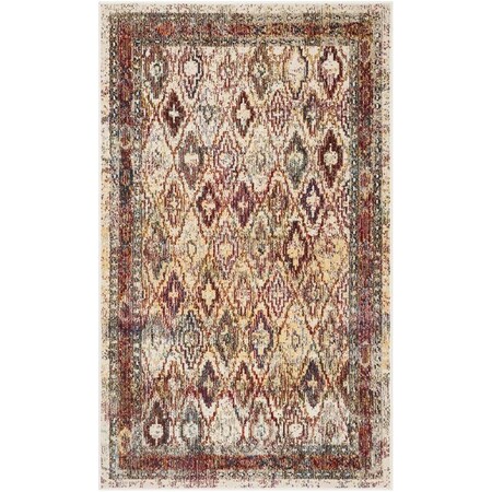 Safavieh Harmony Power Loomed Rectangle Area Rug, Cream and Rose - 3 x 5 ft. HMY407B-3